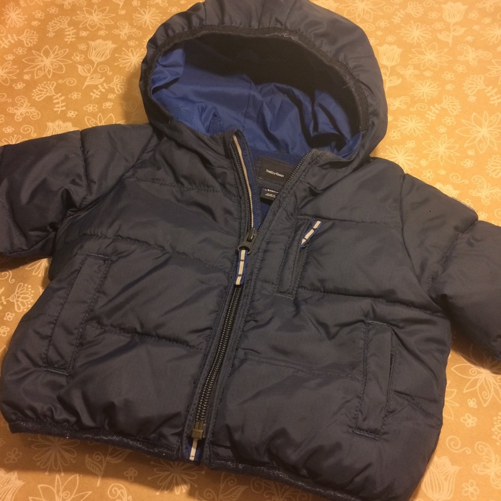 [GAP] boy’s puffer hooded coat 0-6 months